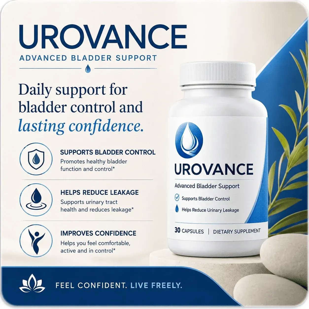 Urovance advanced bladder support: daily support for bladder control and lasting confidence
